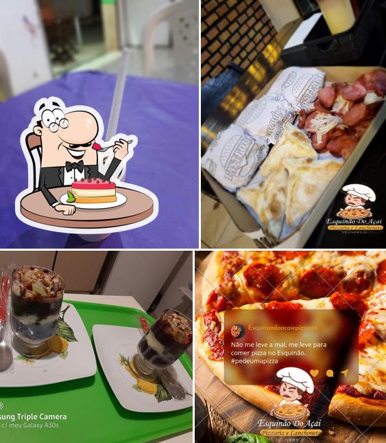 Esquinão do açaí e pizzaria serve uma gama de pratos doces