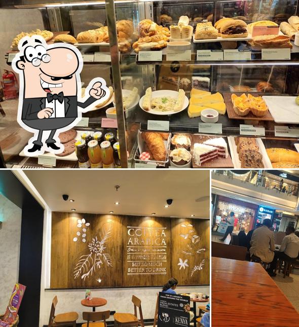 The interior of Starbucks