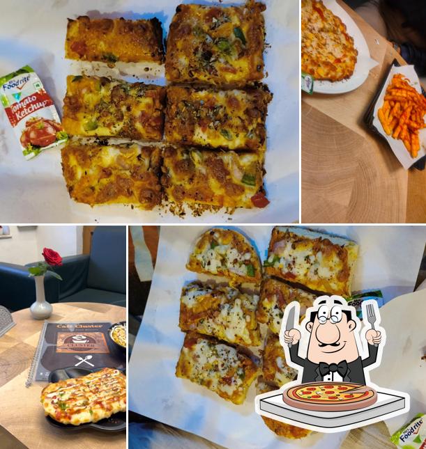 Get pizza at Cafe Cluster