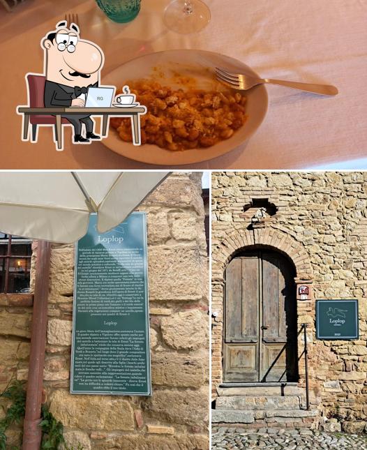 Tra le varie cose da Loplop osteria di vigoleno si possono trovare la interni e cibo