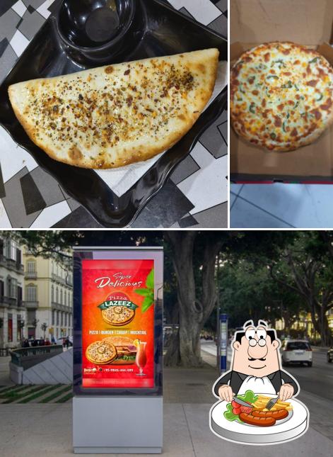 The image of Pizza Lazeez’s food and exterior