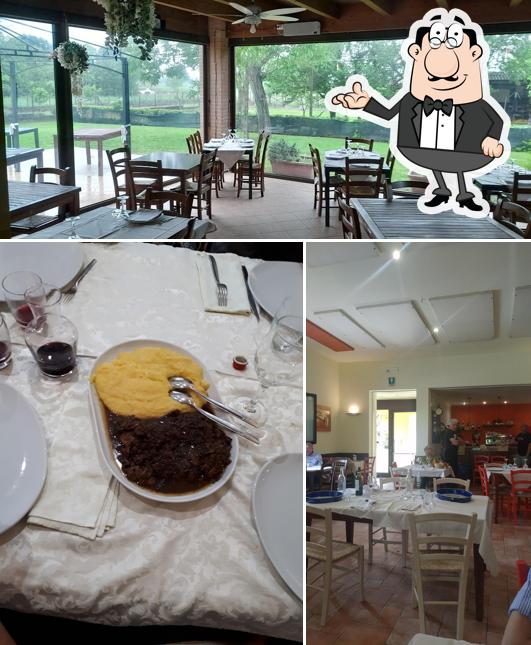 Tra le diverse cose da Ristorante Gorgo Del Po si possono trovare la interni e alcol