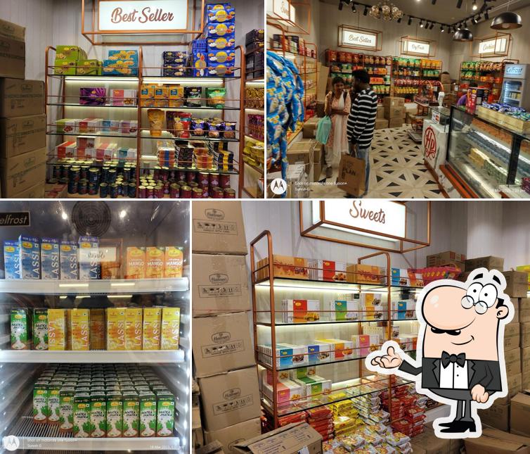 The interior of Haldiram's