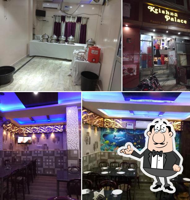 The interior of Krishna Palace Hotel and Restaurant