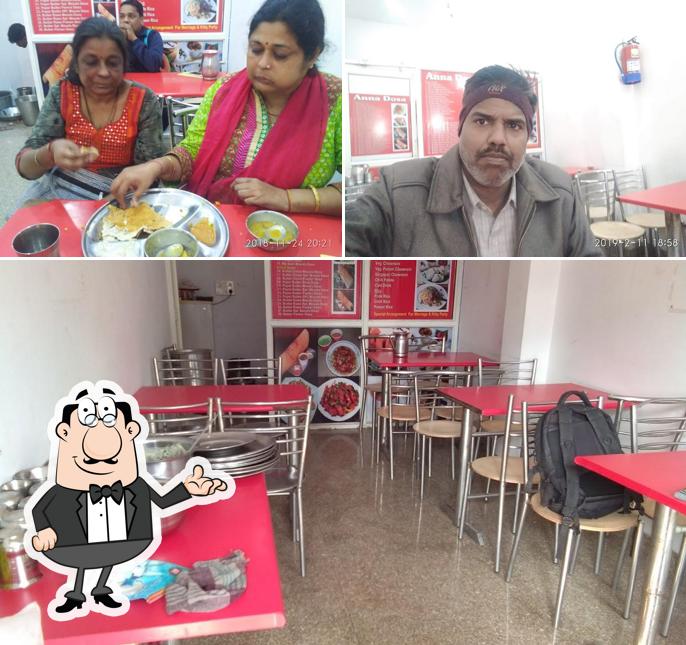 The interior of Anna Madras Cafe South Indian Food