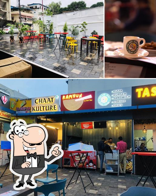Among various things one can find interior and food at Tom and jerry fast food