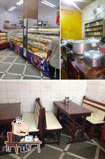 The interior of Adarsh Cafe