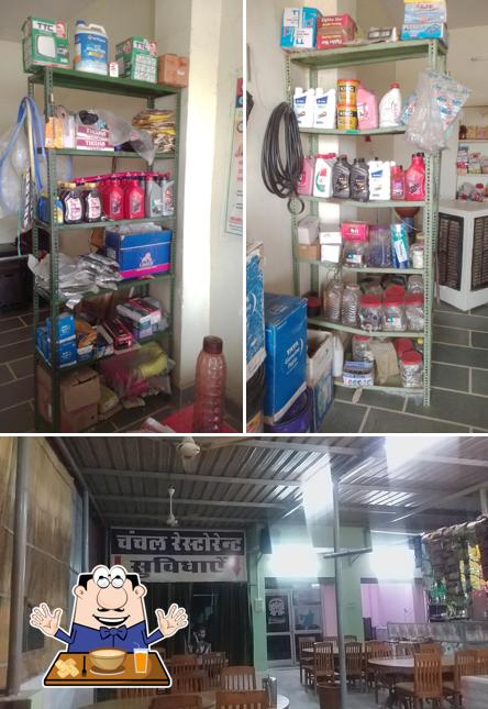 Take a look at the picture showing food and interior at Jagdamba Restaurant