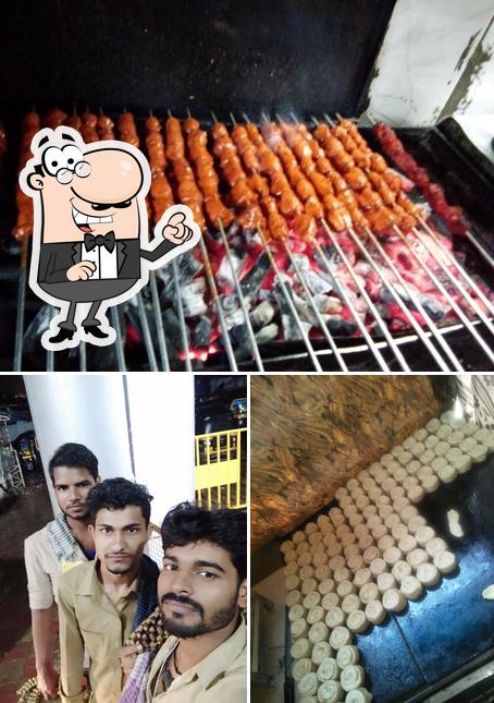 The restaurant's interior and food