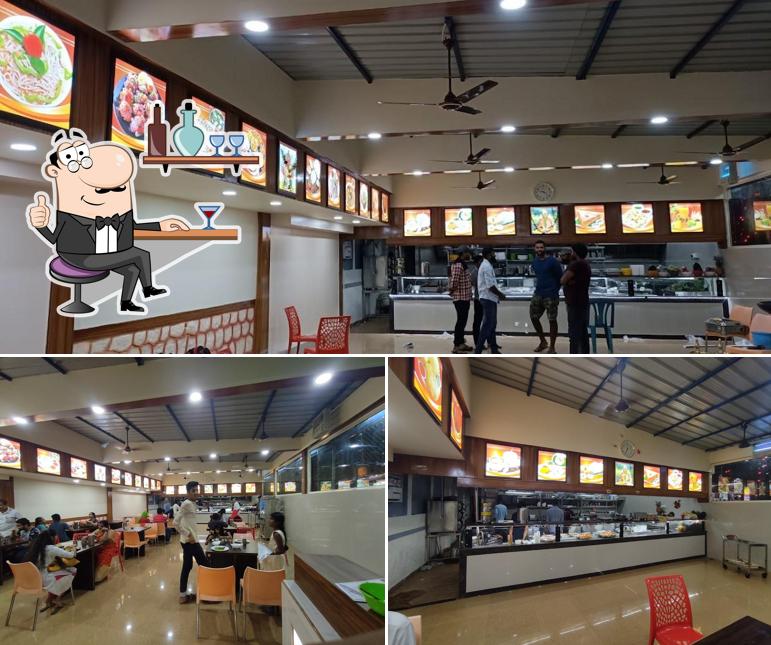 The interior of Krishna Sagar Food Court