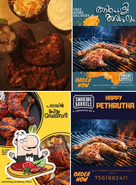 Order meat meals at SMOKING BARRELS