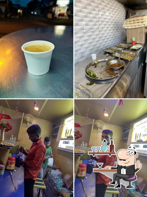 The image of interior and food at Shree Siddhivinayak VadaPav