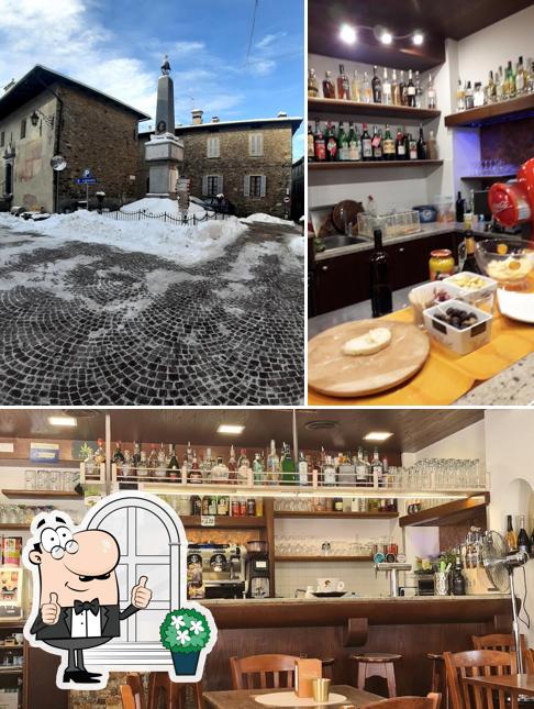 La esterno e cibo del ristorante