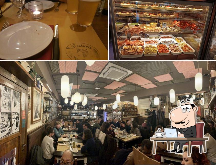 Gli interni di Hostaria Vite Rossa