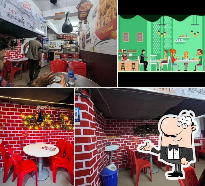 The interior of Five Star Chicken Hospet