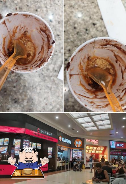 Entre diferentes coisas, comida e exterior podem ser encontrados a Giraffas Shopping Litoral Plaza