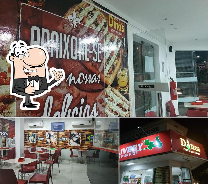 Here's a pic of Dinos Pizza Quadrada