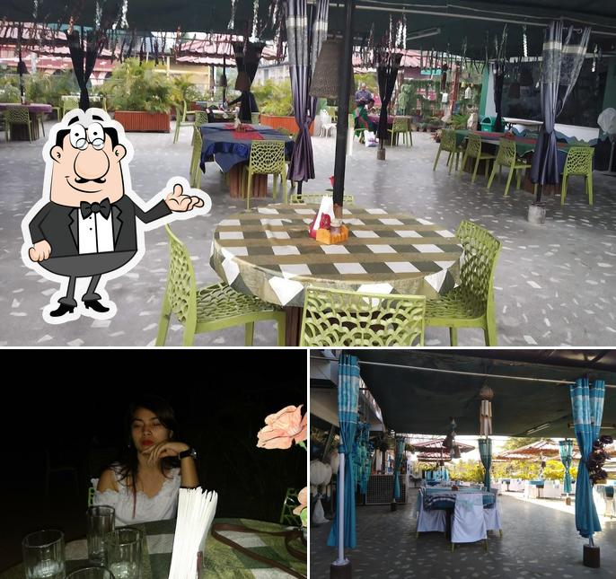 The interior of Rooftop Cafe, Diphu
