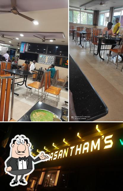 The interior of Vasantham's Veg