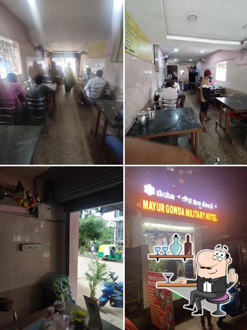 Take a look at the photo displaying interior and exterior at Mayur Gowda Military Hotel