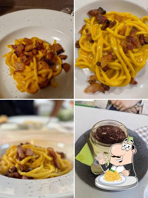 Spaghetti alla carbonara al Osteria Al Boscarel