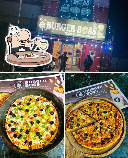 The picture of food and exterior at BURGER BOSS