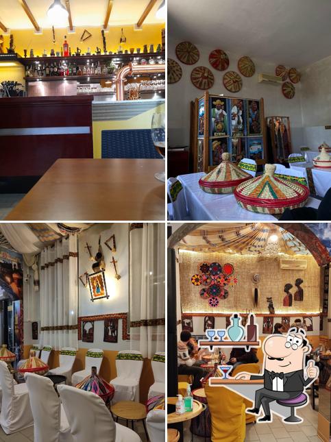 Gli interni di Mosob Ristorante Etiope