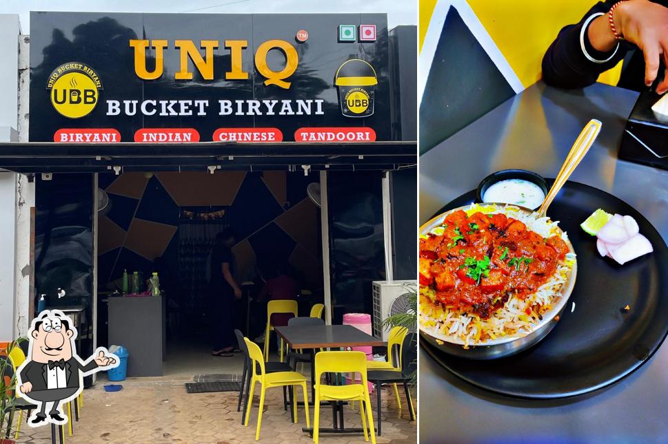 The interior of Uniq Bucket Biryani Baramati
