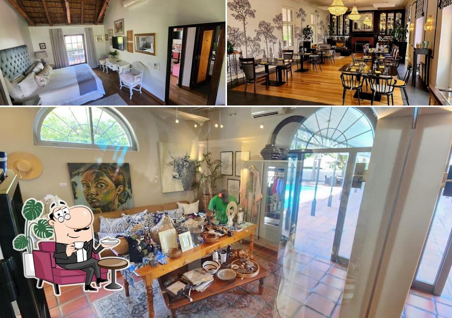 Take a seat at one of the tables at Grande Roche Restaurant