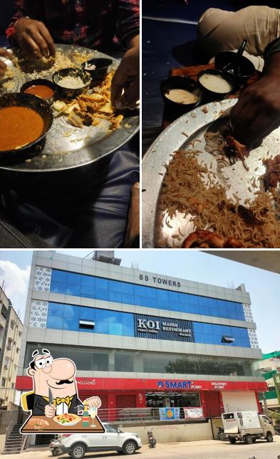 This is the image showing food and exterior at Koi Mandi Restaurant