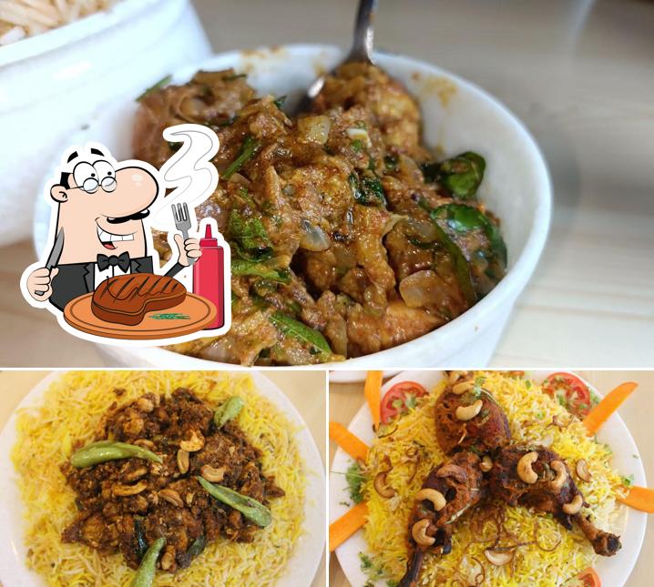 RR Restaurant Inn serves meat dishes