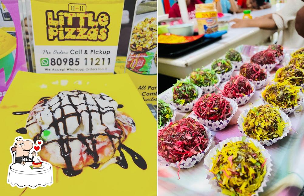 11 to 11, Little pizzas offers a selection of desserts