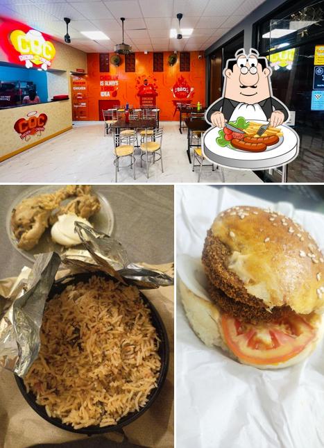 Take a look at the image depicting food and interior at Chicken Only Chicken - Karumathampatti
