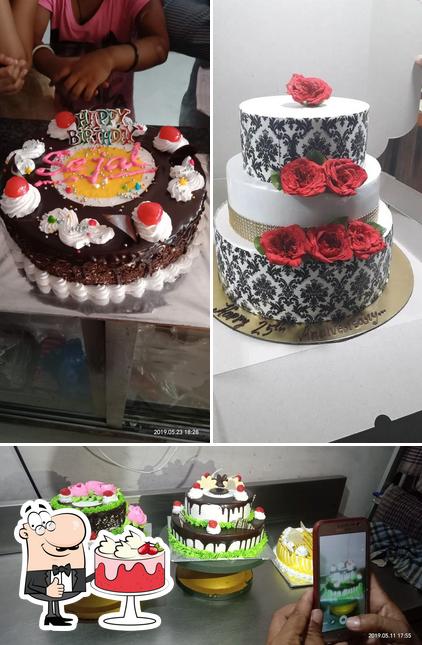 Look at this pic of Famous Cake Center( The Variety Veg. Cake Shop) Jahnavi Complex Waliv Naka