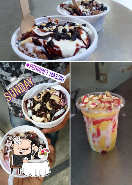 Lassi Shop Periamet offers a variety of sweet dishes