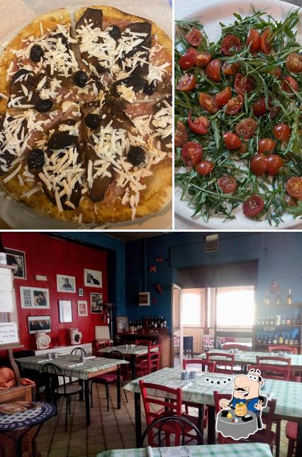 La cibo e interni del ristorante
