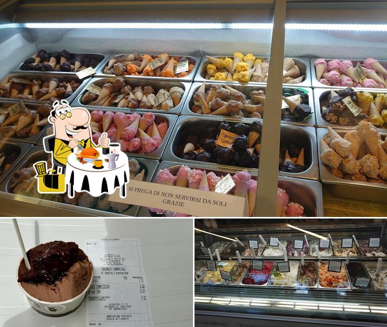 Platti al Gelateria La Dolce