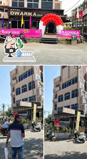 The exterior of Radhika Restaurant