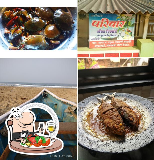 Get seafood at Patil Pariwar Resort