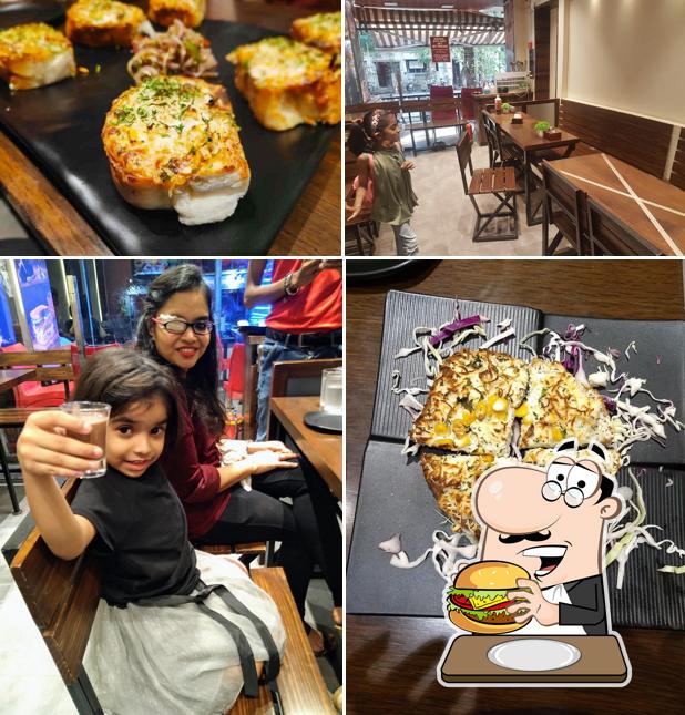 Get a burger at R-Steam Hot