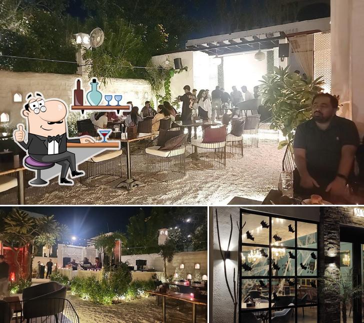 Take a seat at one of the tables at Casa blanca