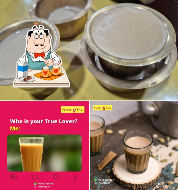 Flash Tea provides a selection of drinks