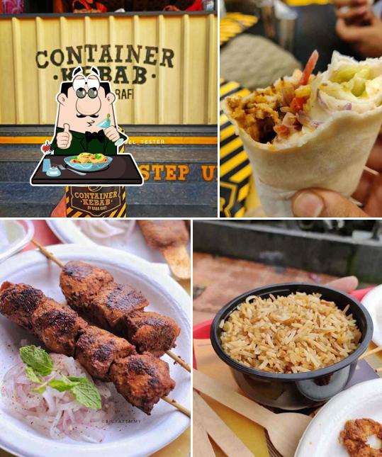 Food at Container Kabab By Baba Rafi