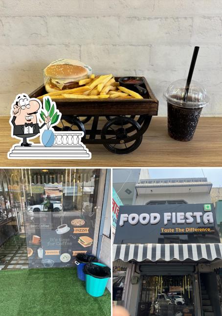 The image of exterior and food at Food Fiesta