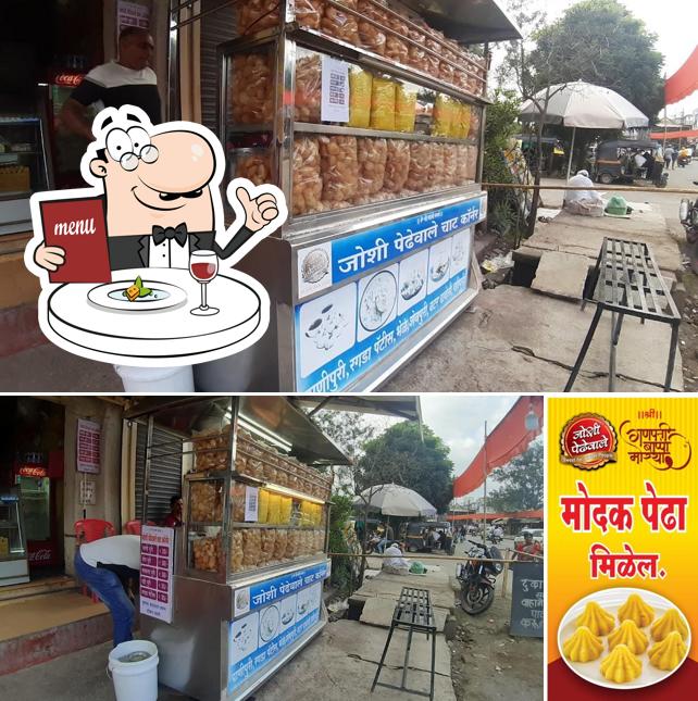 Joshi's chaat corner is distinguished by food and exterior