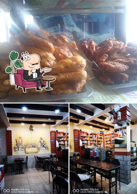 The picture of interior and food at KR Bakery