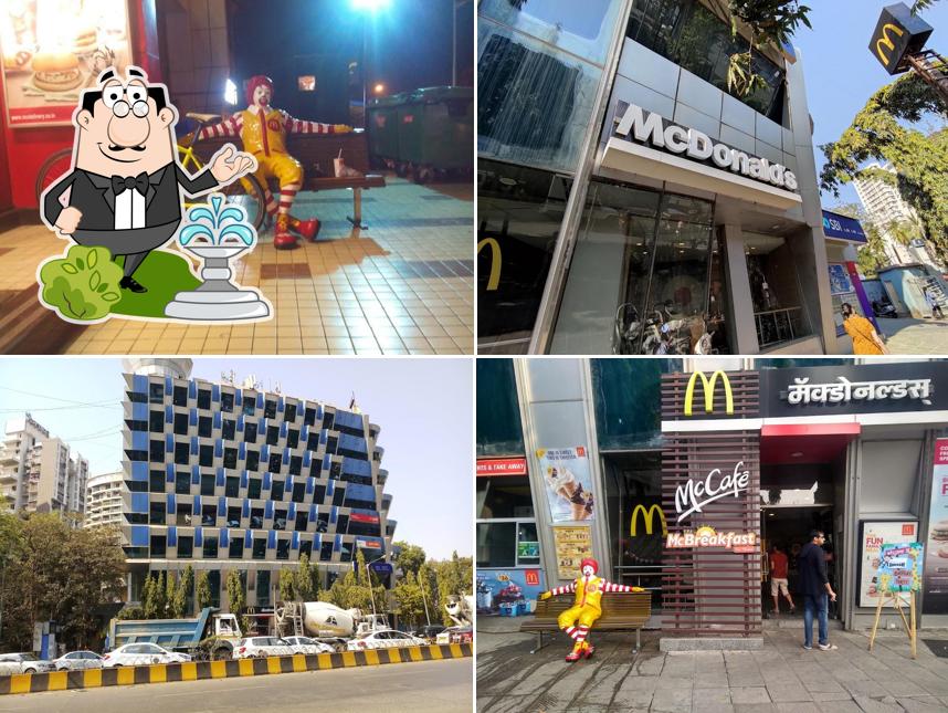 Enjoy the view at the outside area of McDonald's