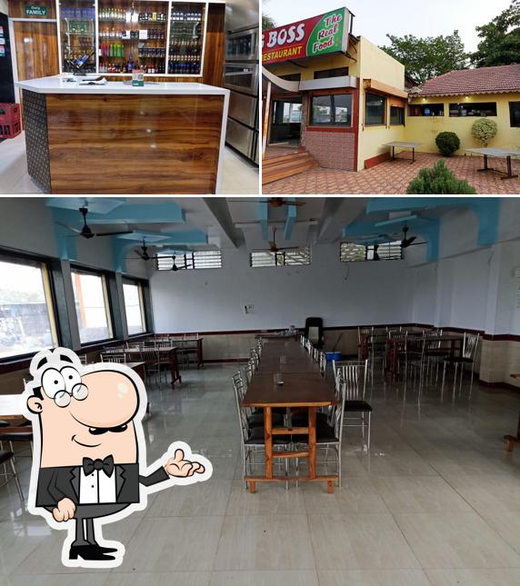 The image of interior and food at Geet Ganga Hotel