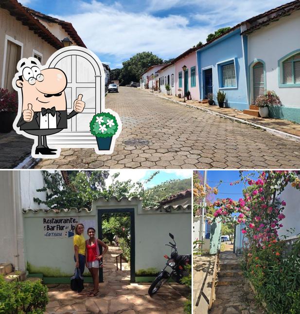 a área exterior é uma característica importante do Restaurante Flor de Ipê