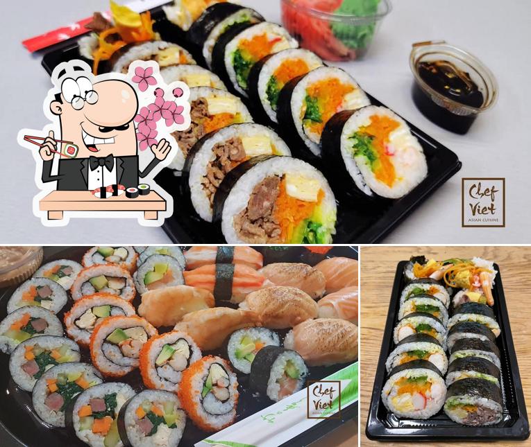Les sushi sont servis à Chef Viet